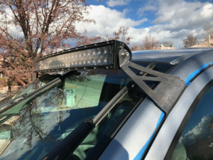 Toyota Tundra Light Bar Kit - Cali Raised LED - 52 Curved LED Light Bar Roof Brackets Kit - W/5D Optic Osram - `07-`21